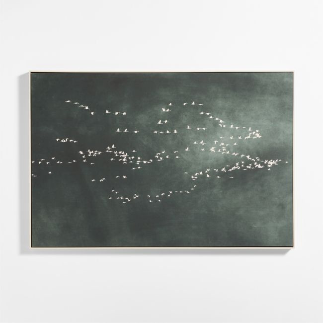 Heading South"" Green Canvas 70""x47"" Wall Art Print | Crate & Barrel