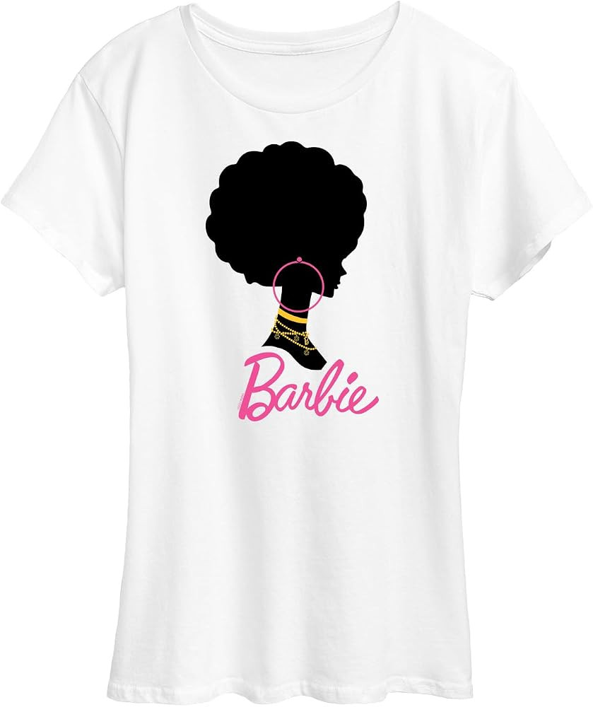 Barbie - Afros & Hoops - Women's Short Sleeve Graphic T-Shirt | Amazon (US)