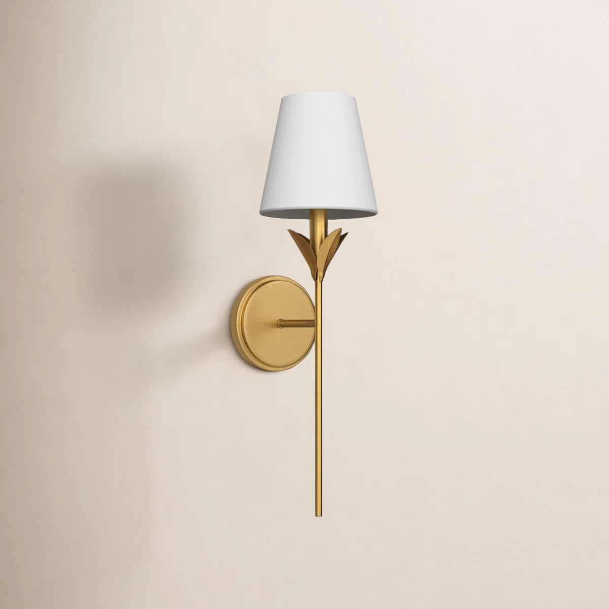 Margo 1-Light Dimmable Wrought Iron Wallchiere with Silk Shade | Wayfair North America