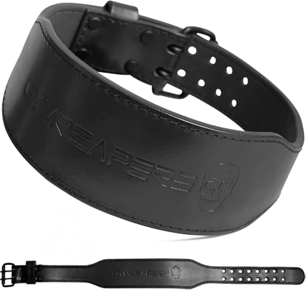 Gymreapers Weight Lifting Belt - 7MM Heavy Duty Pro Leather Belt with Adjustable Buckle - Stabili... | Amazon (US)