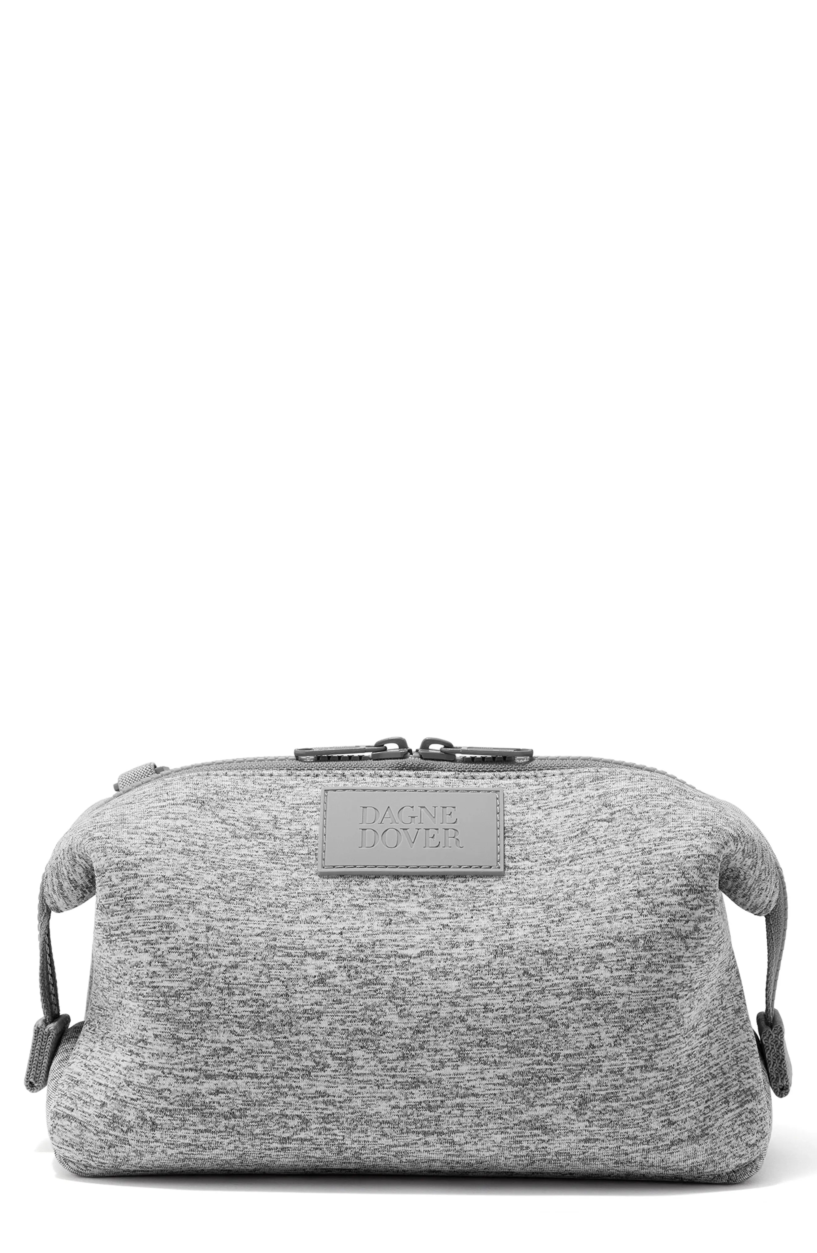 Dagne Dover Large Hunter Neoprene Toiletry Bag, Size One Size - Heather Grey | Nordstrom