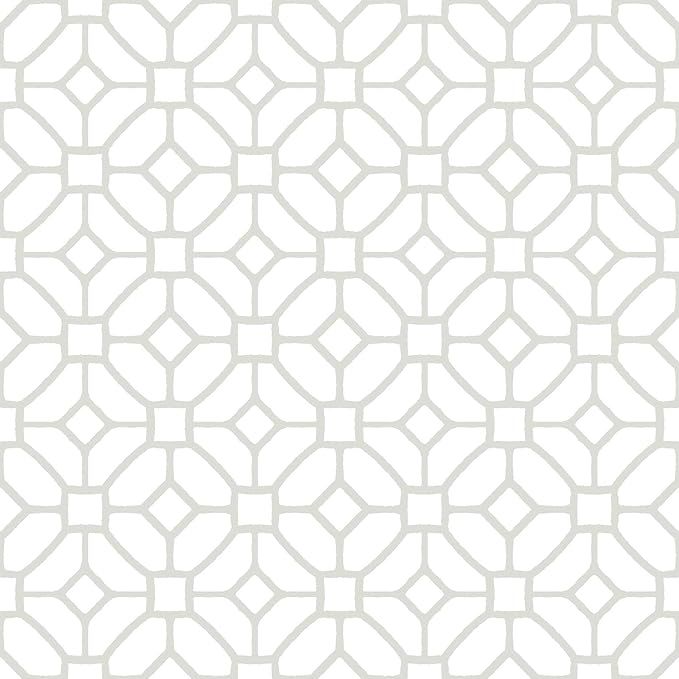 FloorPops FP2946 Lattice Peel Stick Floor Tiles, White & Off-White | Amazon (US)