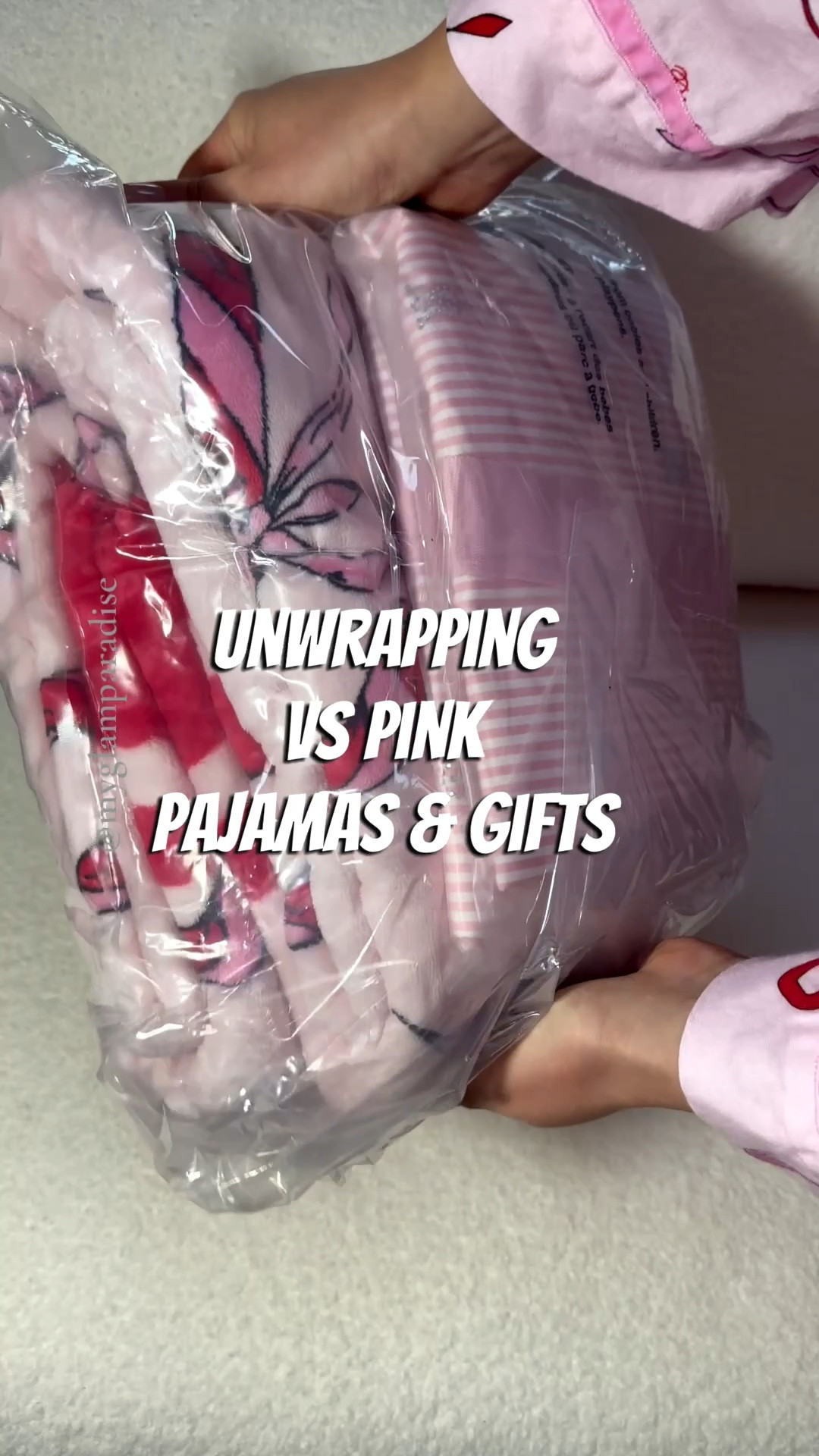 Unwrapping Victoria’s Secret PINK pajamas and free gifts 💕 Everything is a win 💘 the softest blanket, a super handy bag with sparkly little crystals, and the cutest little dog shaped toy 🐶✨💓 Only a few similar holiday pajama sets left, grab yours before all the sizes are gone! #haul #myglamparadise 

#LTKGiftGuide #LTKselfcare #LTKHoliday