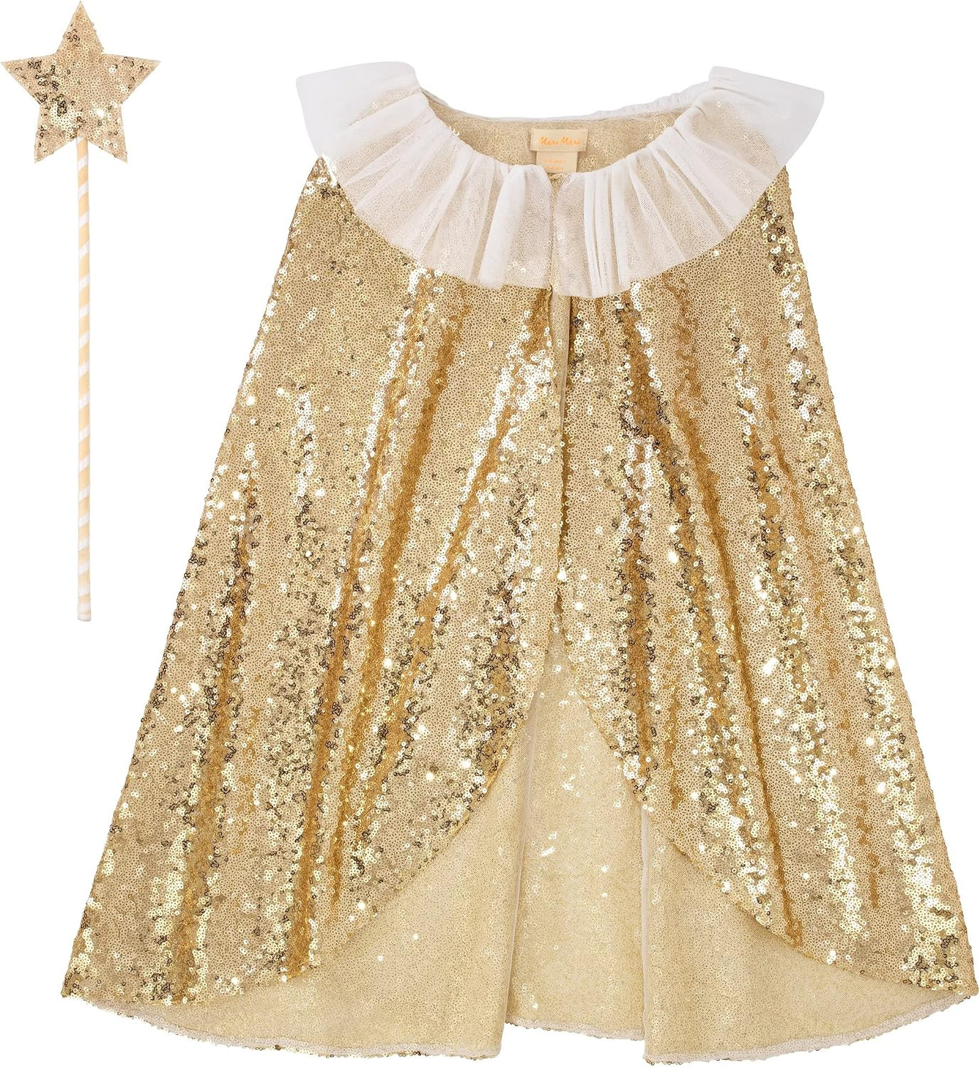 Meri Meri Gold Sparkle Cape Costume 3-6 Years (Pack of 1) | Amazon (US)