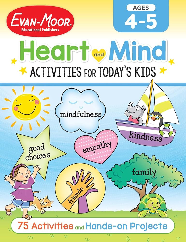 Evan-Moor Heart and Mind Activities for Today's Kids Workbook, Ages 4-5, Manage Emotions, Reduce ... | Amazon (US)