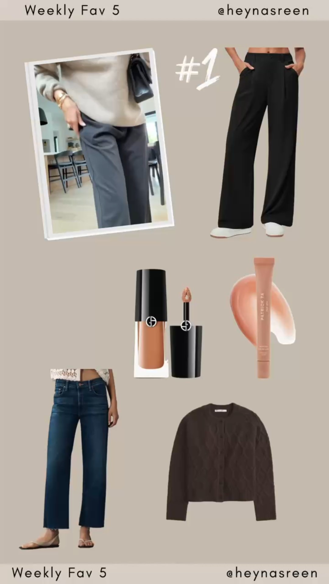 The top 5 most loved items from last week! 