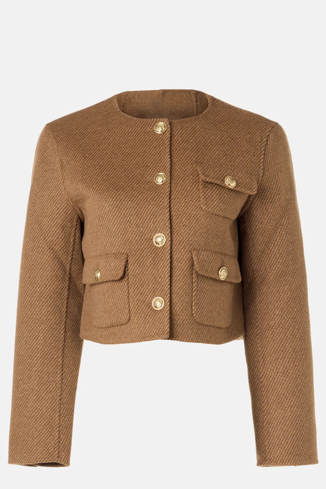 Collarless Felted Cropped Jacket | Rent the Runway