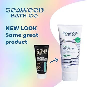 Seaweed Bath Co. Firming Body Cream, Rosemary Mint Scent, 6 Ounce, Sustainably Harvested Seaweed,... | Amazon (US)