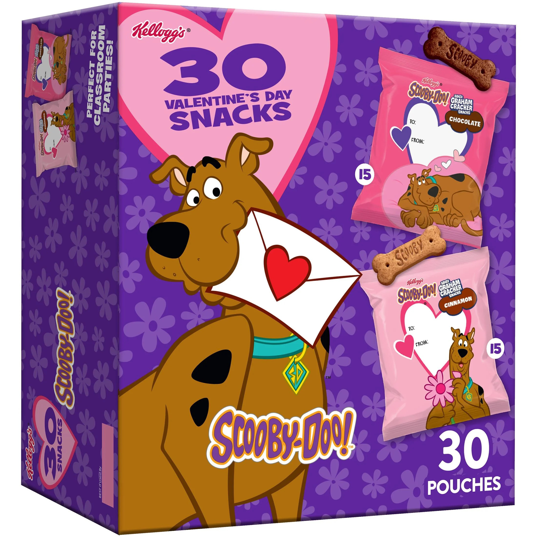 Kellogg's SCOOBY-DOO! Variety Pack Baked Graham Cracker Snacks, Valentine's Day Pack, 30 Count | Walmart (US)