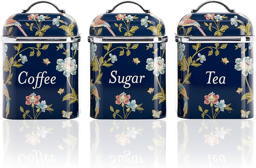 Laura Ashley VQ 3pc Canister Set - Elveden Navy | Amazon (US)
