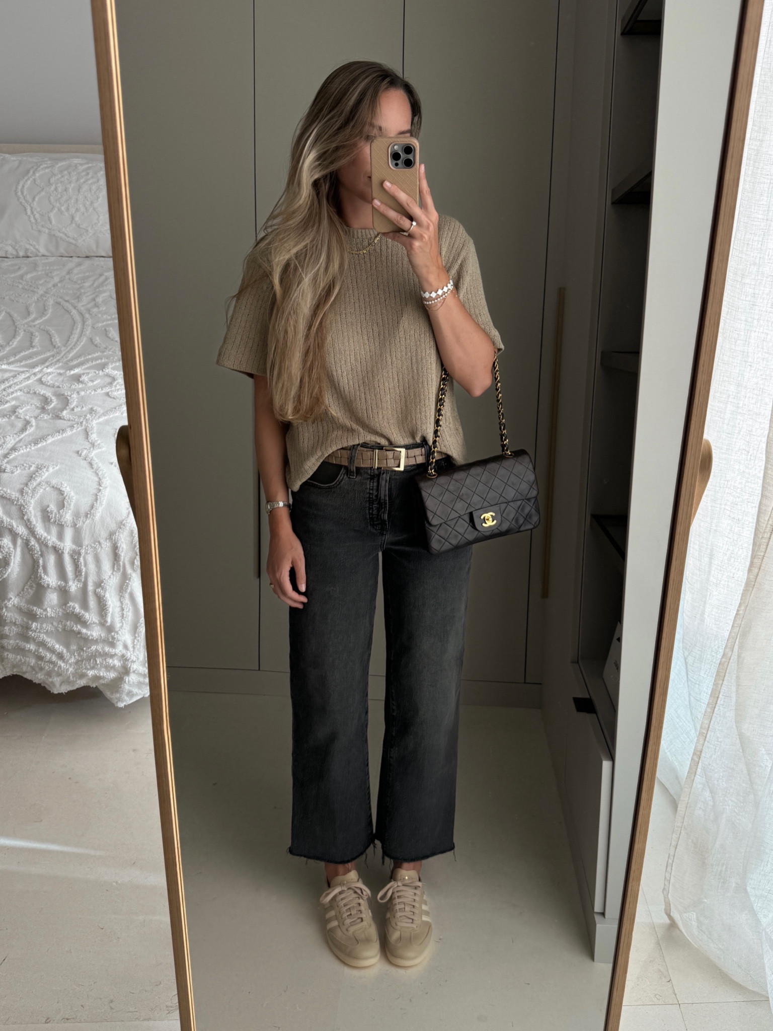 A transitional look that takes us into fall season 🍂🤎 styling my new samba decons in beige.

#LTKStyleTip #LTKItBag