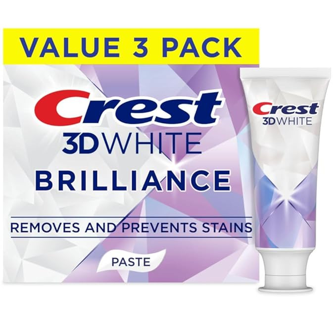 Crest 3D White Brilliance Bright Mint Teeth Whitening Toothpaste, 4.3 oz Pack of 3, 100% More Sur... | Amazon (US)