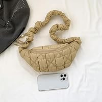 Quilted Crossbody Sling Bag Puffer Crossbody Fanny Pack Waist Bag Nylon Puffy Shoulder Bag Quilte... | Amazon (US)