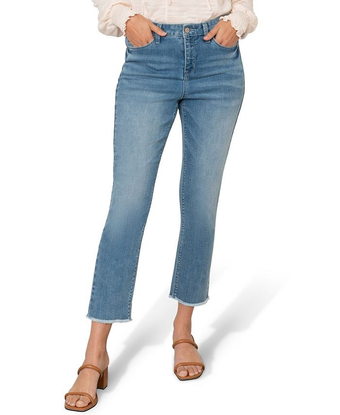 Laurie Felt - Los Angeles Women's Daisy Denim Crop Easy Skinny with Raw Hem Jeans & Reviews - Jea... | Macys (US)