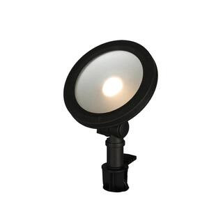 Hampton Bay 9.8-Watt Black Adjustable Light Color Outdoor Integrated LED Landscape Flood Light-IW... | The Home Depot