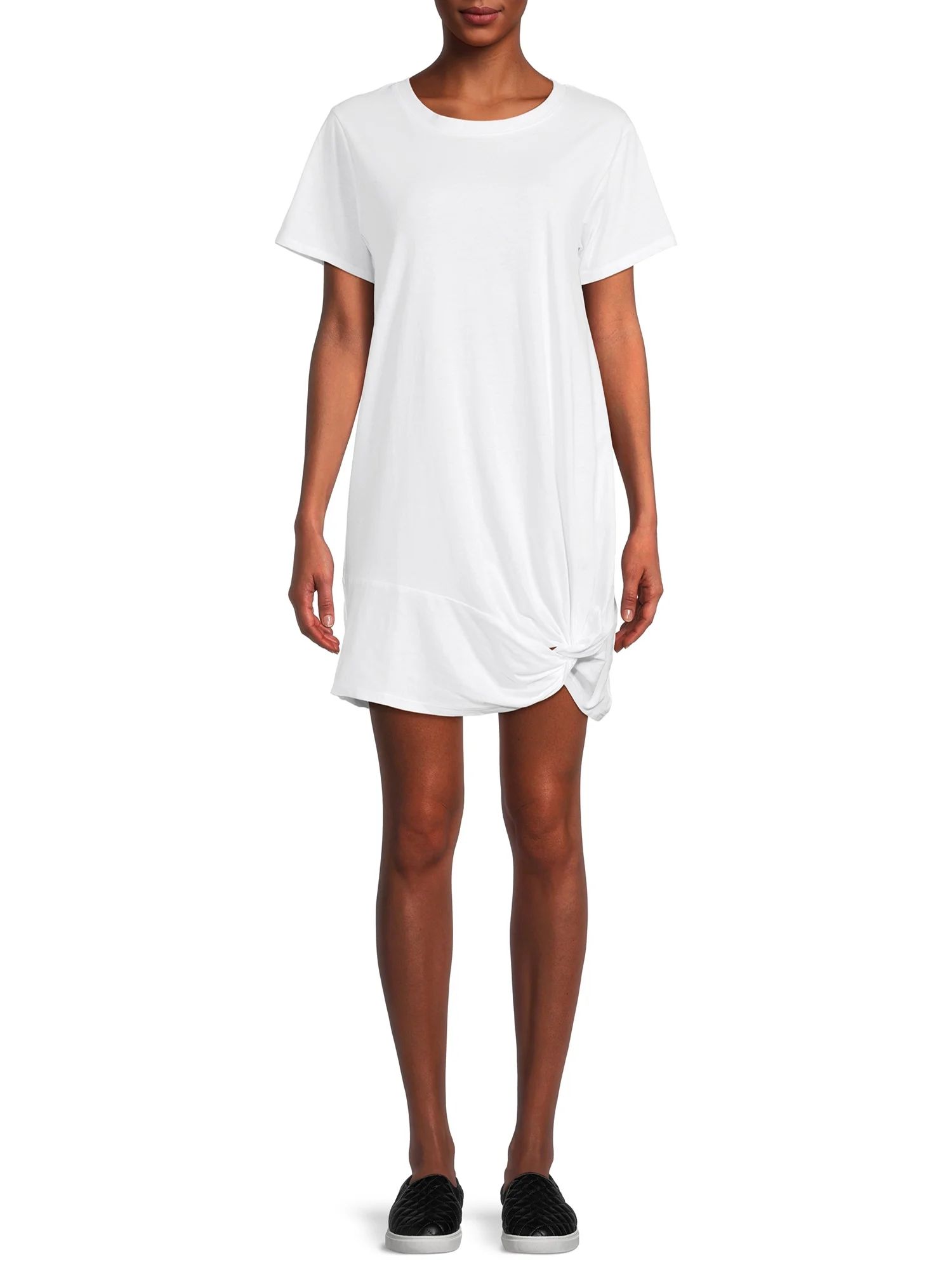 Wet Seal Crew Neck Short Sleeve Cotton Dress (Juniors), 1 Count, 1 Pack - Walmart.com | Walmart (US)