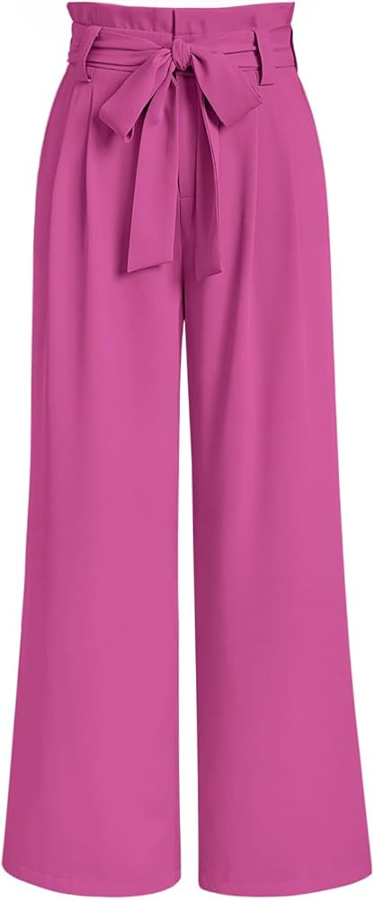 LILLUSORY Wide Leg Dress Pants Women's Paperbag High Waisted Business Casual Trousers with Remova... | Amazon (US)