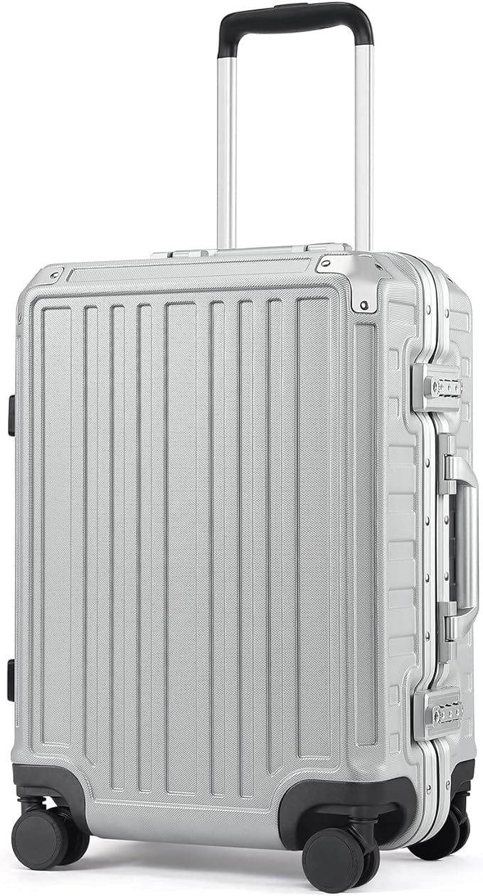 CLUCI Carry On Luggage 100% PC No Zipper Suitcase Aluminum Frame Hard Case Suitcase Luggage With ... | Amazon (US)