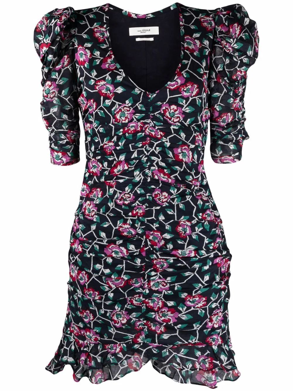 Sireny floral-print puff-sleeve mini dress | Farfetch (RoW)