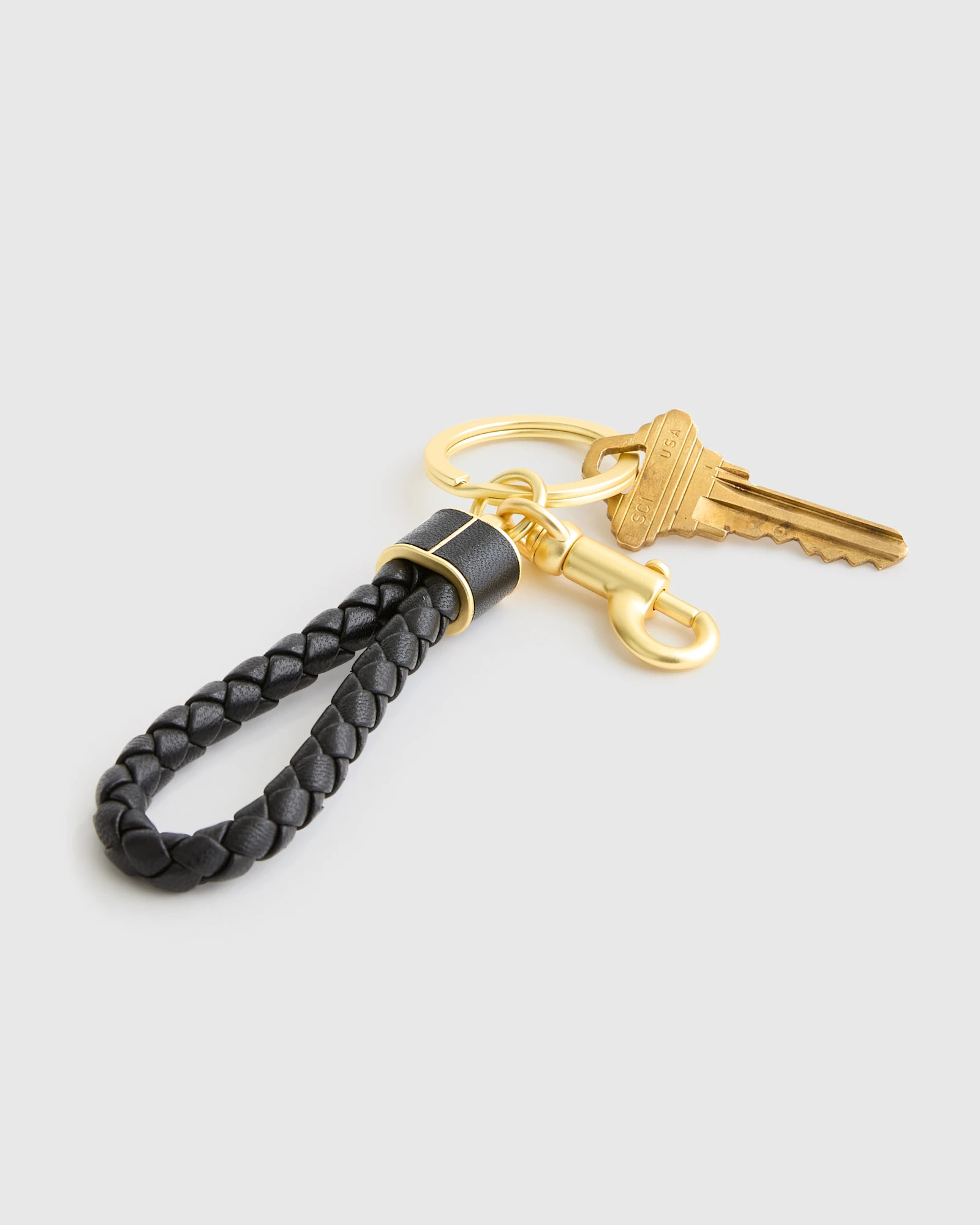 Italian Leather Braided Key Ring (2-Pack) | Quince