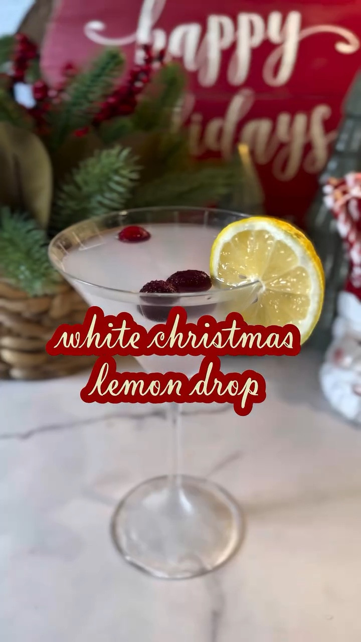 ✨White Christmas Lemon Drop✨

This might be my favorite holiday cocktail of the year. Bright, frosty, festive and so easy to shake up for your next girls night or Christmas party! Shake it well, chill that martini glass, and get ready for the prettiest sip on your holiday bar cart! ❄️🍋🍸

Ingredients for one cocktail
• 2 ounces vodka 
• 1 ounce white cranberry juice
• 1 ounce fresh lemon juice
• ½ ounce Cointreau
• Ice
• Sugared cranberries for garnish

	1.	Fill your shaker with ice.
	2.	Add vodka, white cranberry juice, lemon juice, and Cointreau.
	3.	Shake it well until the shaker feels frosty.
	4.	Strain into a chilled martini glass.
	5.	Top with sugared cranberries for the perfect Christmas touch.

This one is light, festive, and absolutely gorgeous for holiday hosting, Christmas cocktails, winter parties, and New Year’s Eve too! Save this for your next holiday happy hour! ✨🎄
🍋

#christmascocktails #holidayhappyhour #vodkadrinks #lemondrop #drinkresponsibly