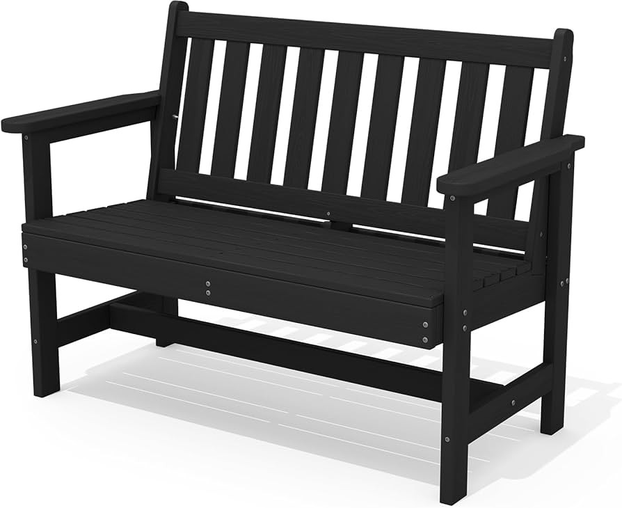 SERWALL Outdoor Bench, HDPE Outdoor Benches Weatherproof, 2-Person Garden Bench with 660 lbs Weig... | Amazon (US)