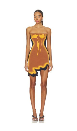 PH5 Lyndon Wavy Mini Dress in Brown. - size S | Revolve Clothing (Global)