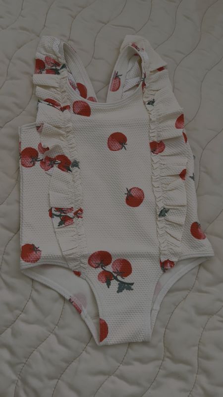 New H&M tomato print bathing suit for baby girl and toddlers, summer outfits for kids, swimwear for toddlers 

#LTKkids #LTKbaby #LTKSeasonal