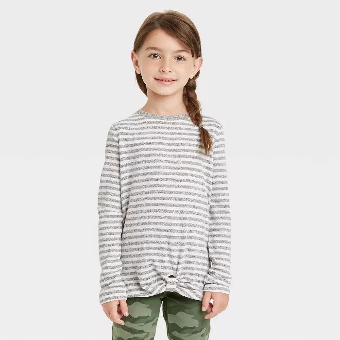 Girls' Printed Cozy Long Sleeve T-Shirt - Cat & Jack™ | Target