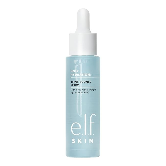 e.l.f. SKIN Holy Hydration! Triple Bounce Serum, 1.7% Hyaluronic Acid Serum For Plump, Bouncy Ski... | Amazon (US)