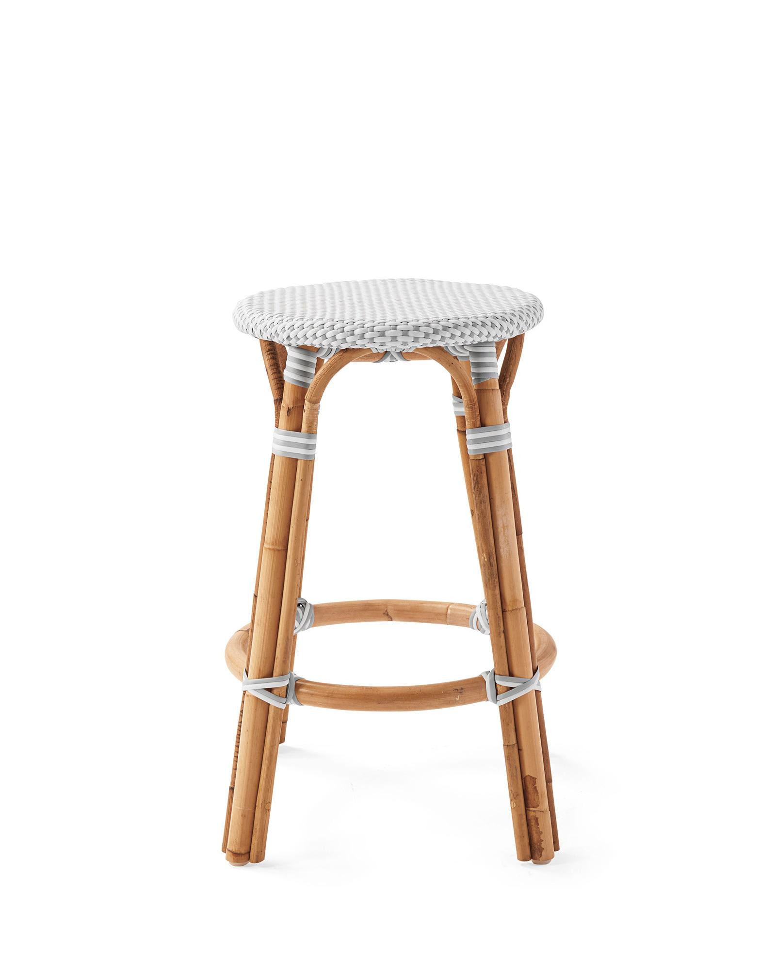 Riviera Rattan Backless Counter Stool | Serena and Lily
