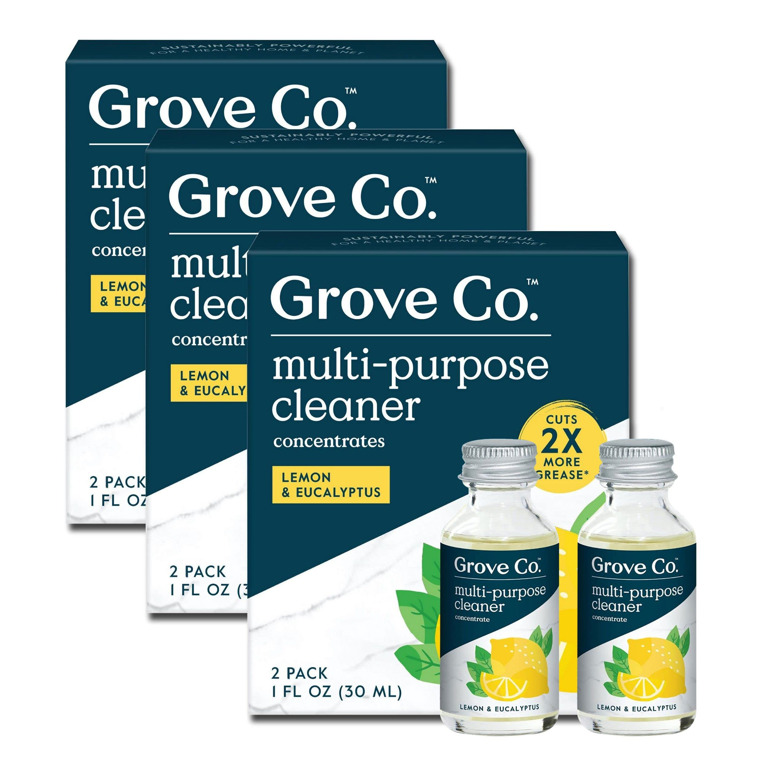 Grove Co. Multi-Purpose Cleaner, Refill Concentrate (6 x 1 Fl Oz) Plant-based Household Cleaning ... | Amazon (US)