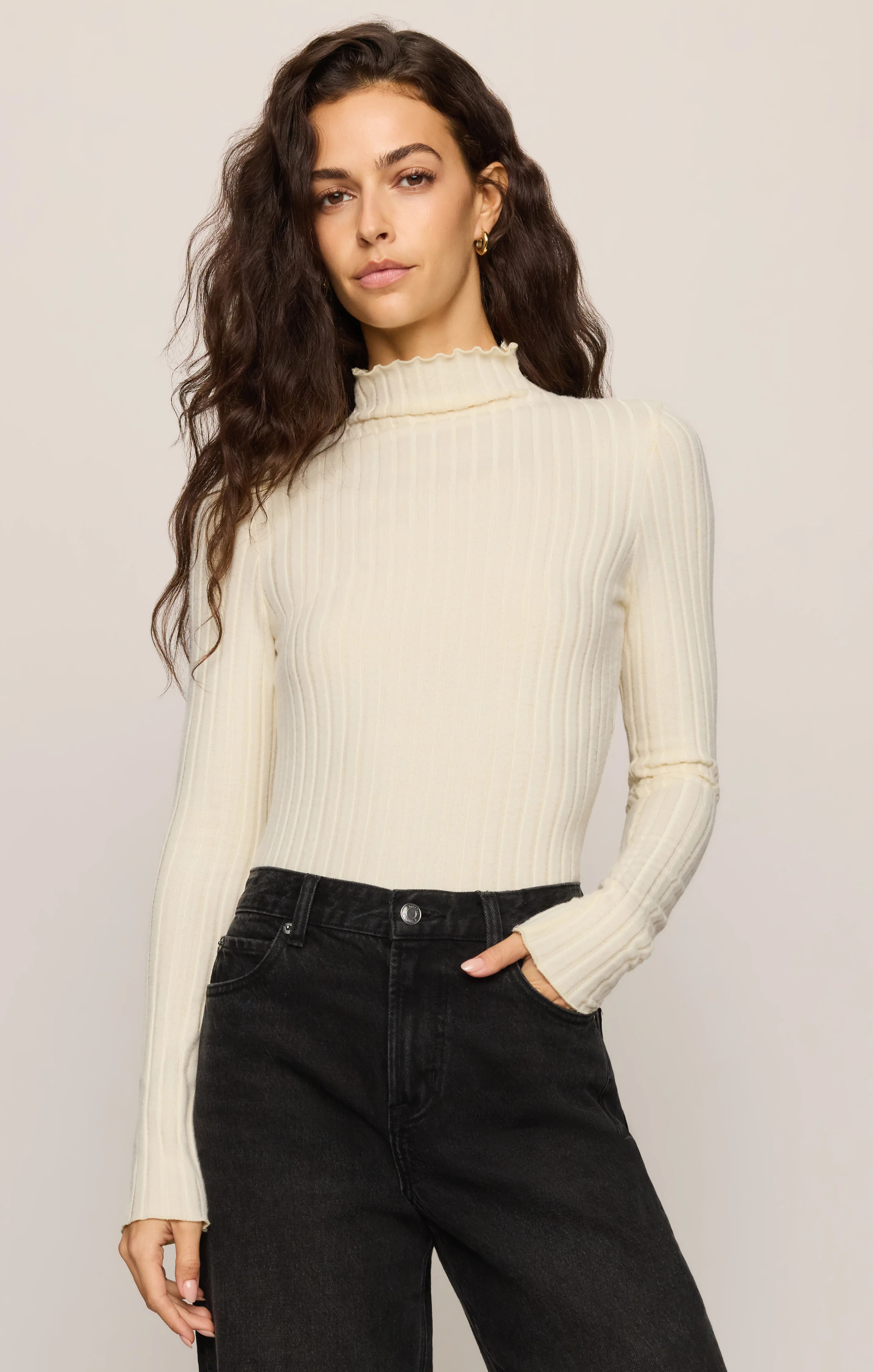 Hattie Silky Rib Mock Neck Top | Z Supply