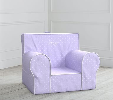 Lavender Pin Dot Anywhere Chair® | Pottery Barn Kids