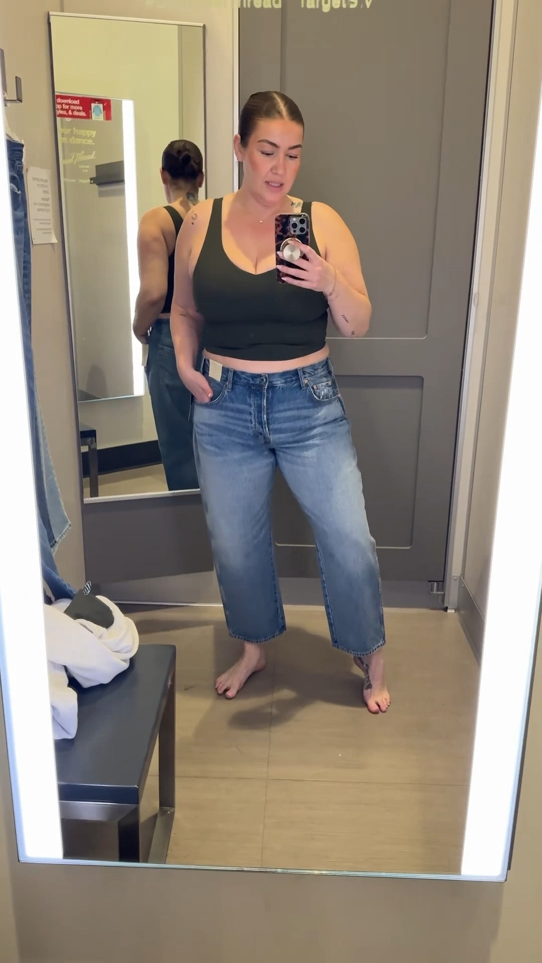 Quick stop at Target to try on these jeans! They are PERFECT! Definitely run a bit bit so I sized down! 

Target
Denim
Jeans
Women’s fashion
Midsize fashionn

#LTKMidsize