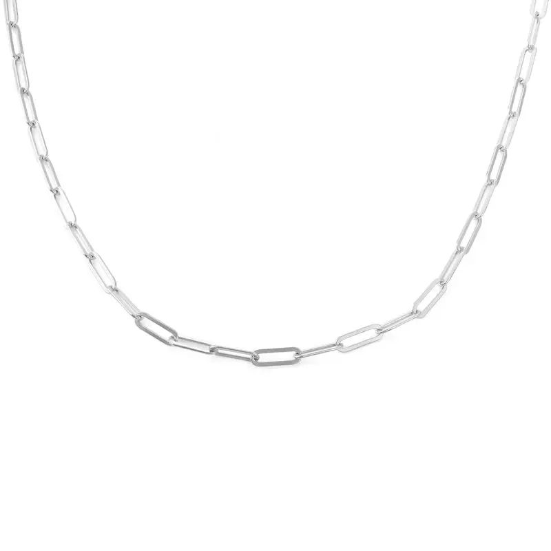 Paperclip Chain Link Necklace - 925 Sterling Silver | MYKA