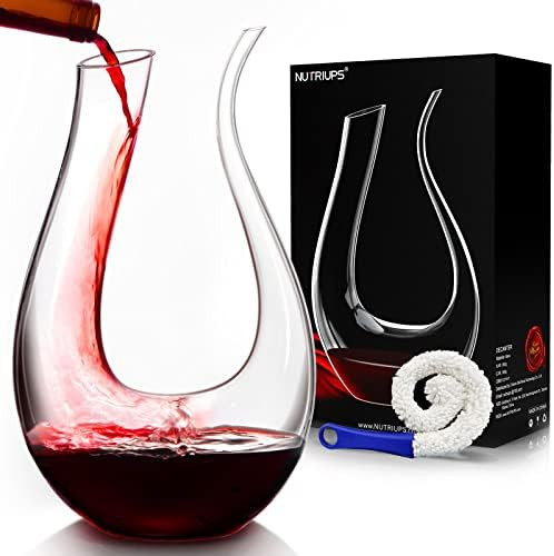 Decanters for Wine, NUTRIUPS Red Wine Decanter, Lead-free Wine Decanters, U Shape Wine Decanter, Han | Amazon (US)