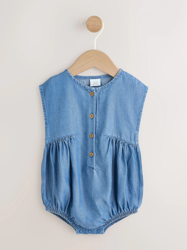 Denim Blue Bloomer Baby Romper (0mths-2yrs) | Next US