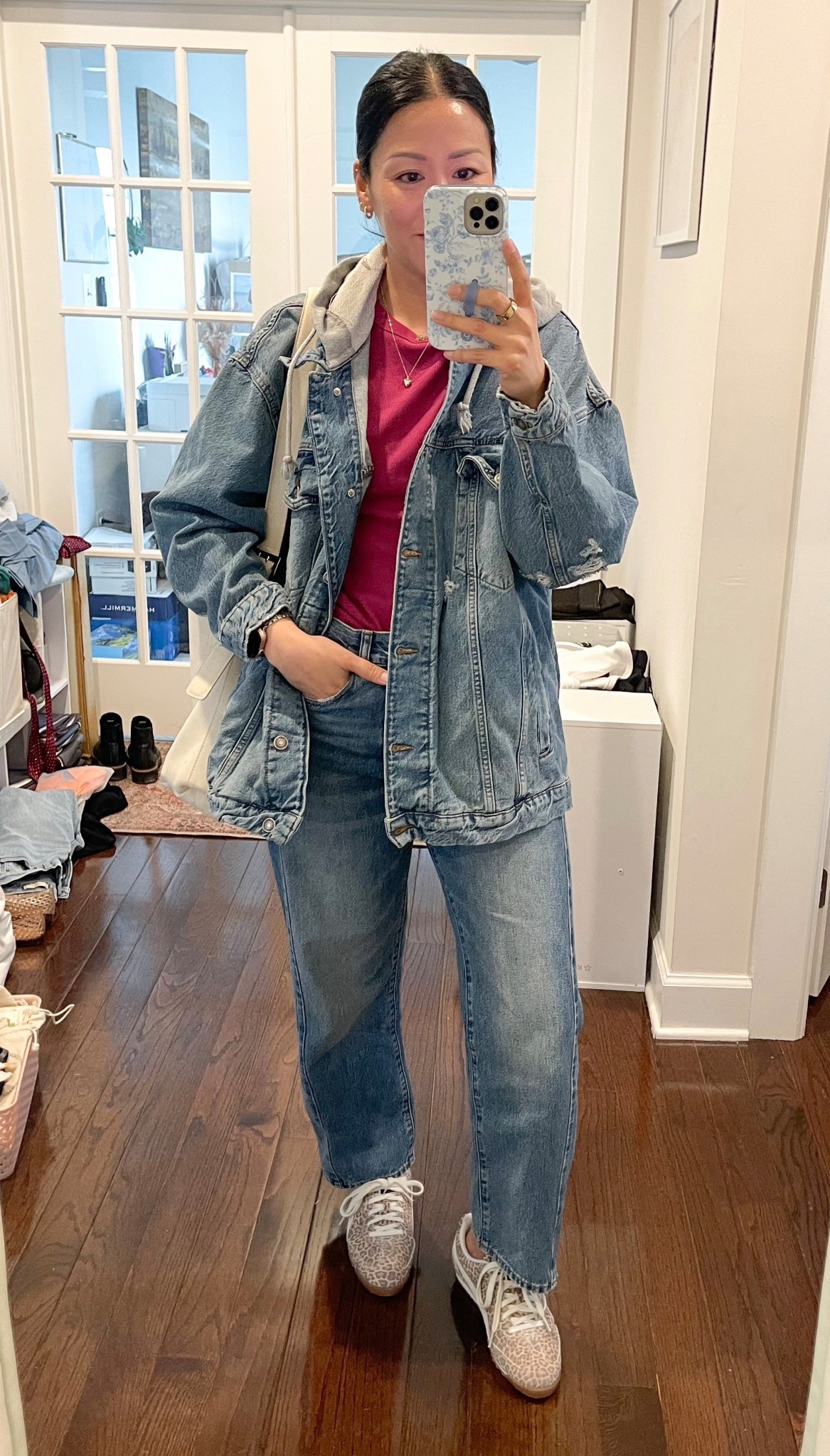 Size small tee
Size small jacket
Size 26 jeans
Sized up 1/2 in sneakers


#LTKSeasonal #LTKOver40 #LTKSaleAlert