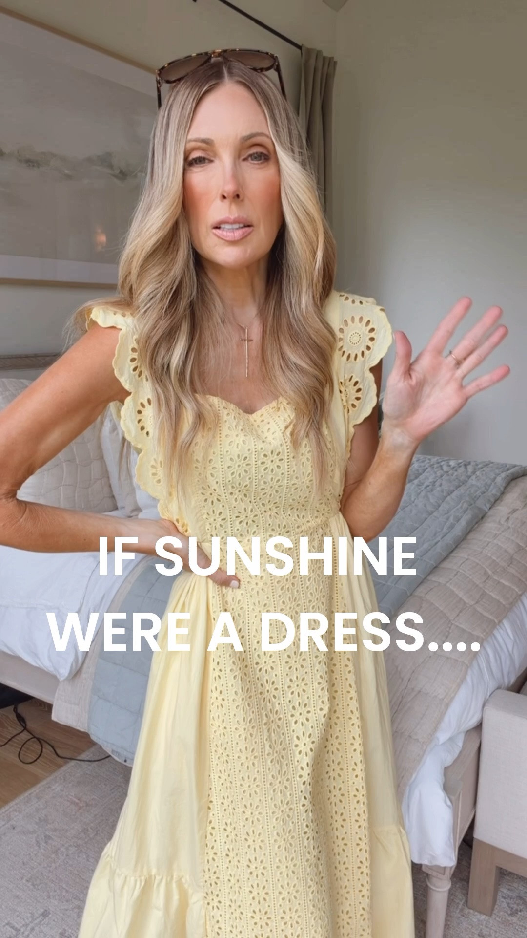 Gorgeous butter yellow dress with an eyelet cap sleeve that covers bra spillage! This one runs a little big as well. Use code JENNYR15. 

@avara #avarapartner

#LTKgrwm #LTKmomlife #LTKstorytime