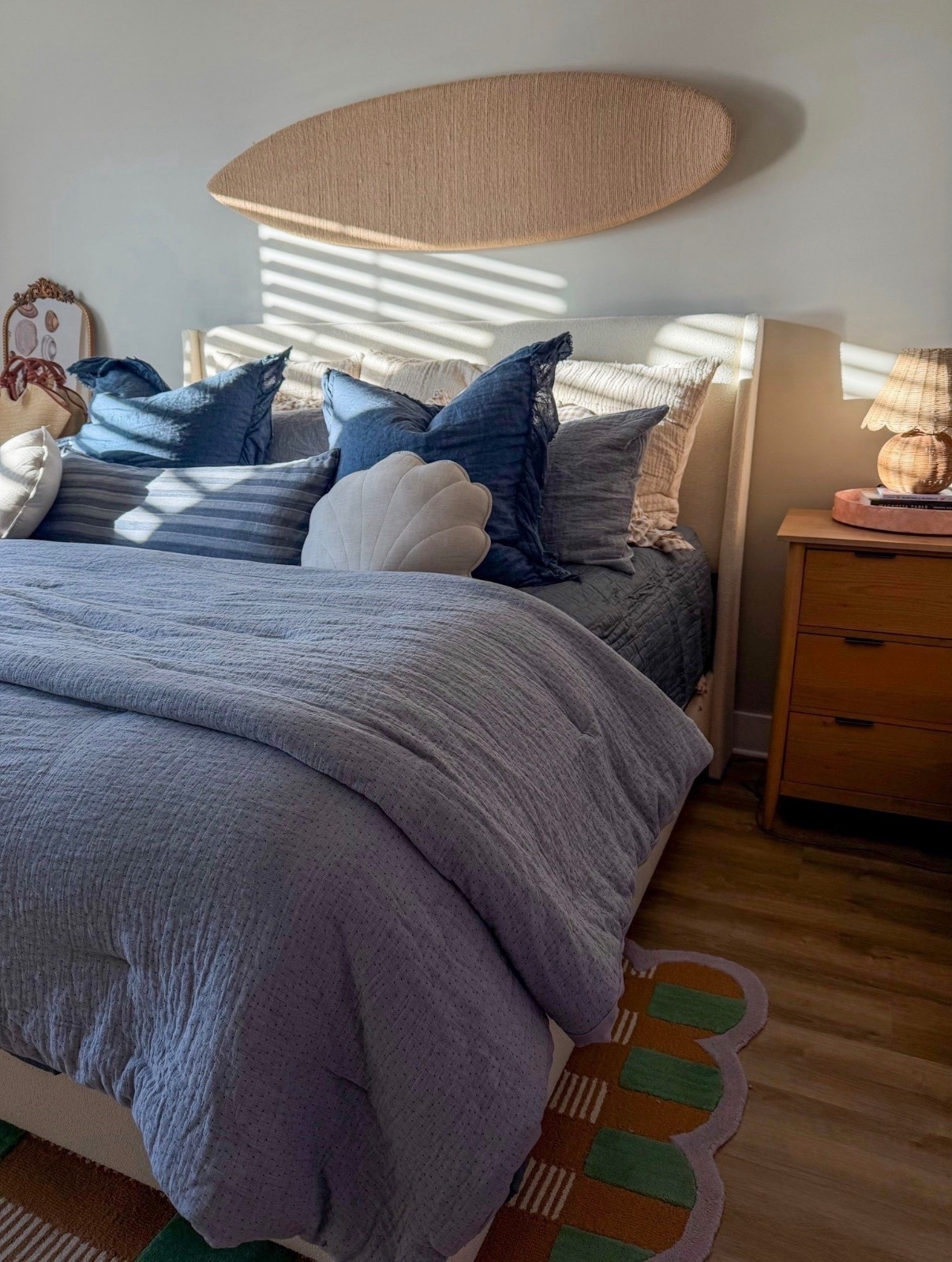 coastal bedroom, bedroom decor, bedroom bed set, surfboard decor, throw pillows, night stands, bedroom decor inspo

#LTKHome