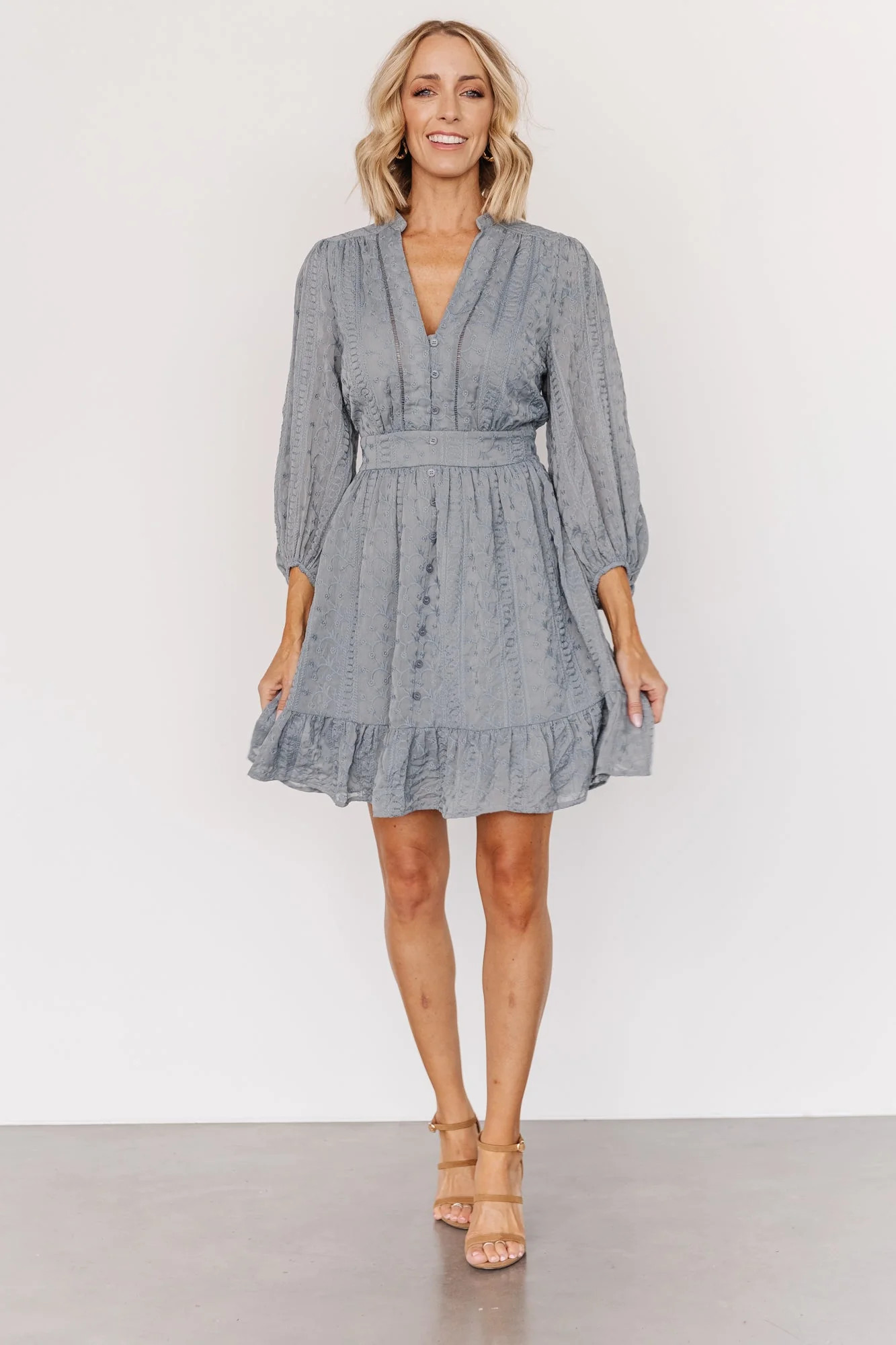 Harmony Embossed Dress | Sage | Baltic Born