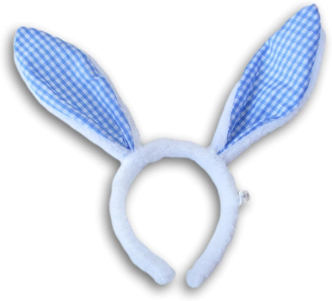 Cute and Adorable Kids' Easter Bunny Ears Headband with Gingham Print - 1 Piece | Amazon (US)