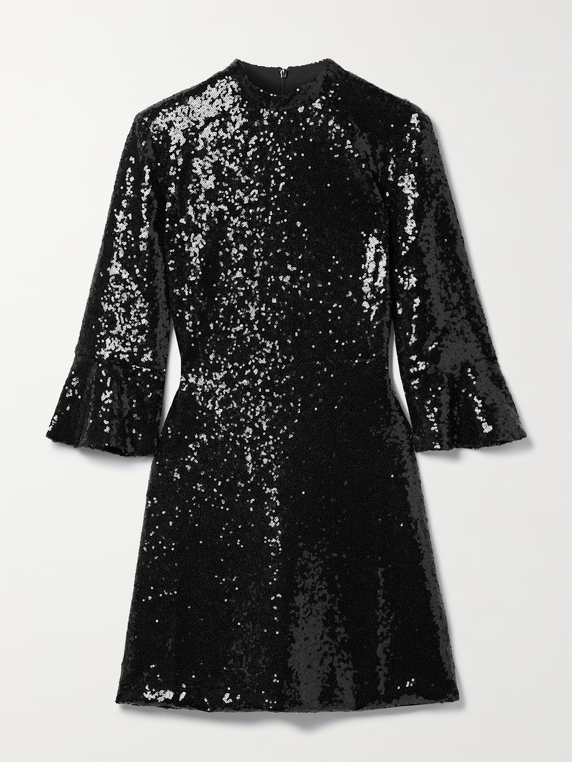 Black Ashley sequined sateen mini dress | HVN | NET-A-PORTER | NET-A-PORTER (US)