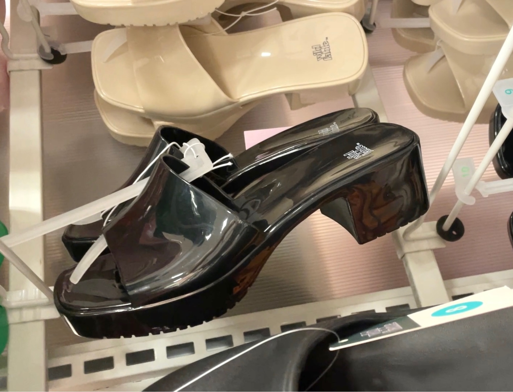 #jellysandals #jellymules #heels #summer #feet #toes #greenshoes #greensandals #wildfable #target #targetfinds #funkyshoes #club #rave #fashionista #diva #avantgarde #glam #chunkyheel