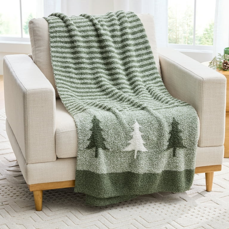 Better Homes & Gardens Christmas Tree Cozy Knit Oversized Couch Throw Blanket for All Ages | Walmart (US)