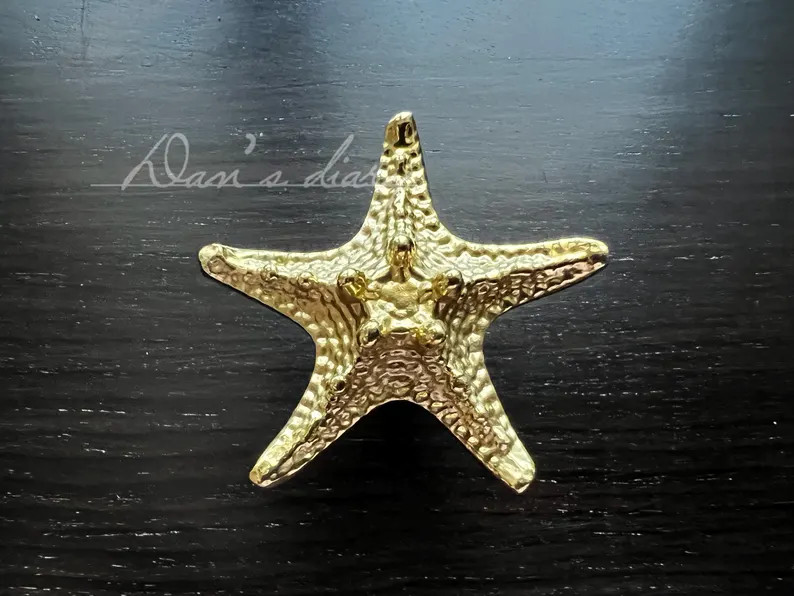 Solid Brass Starfish Knobs Dresser Knob Pull Cupboard Knob Drawer Pulls Knobs Wardrobe Knob Kitch... | Etsy (US)