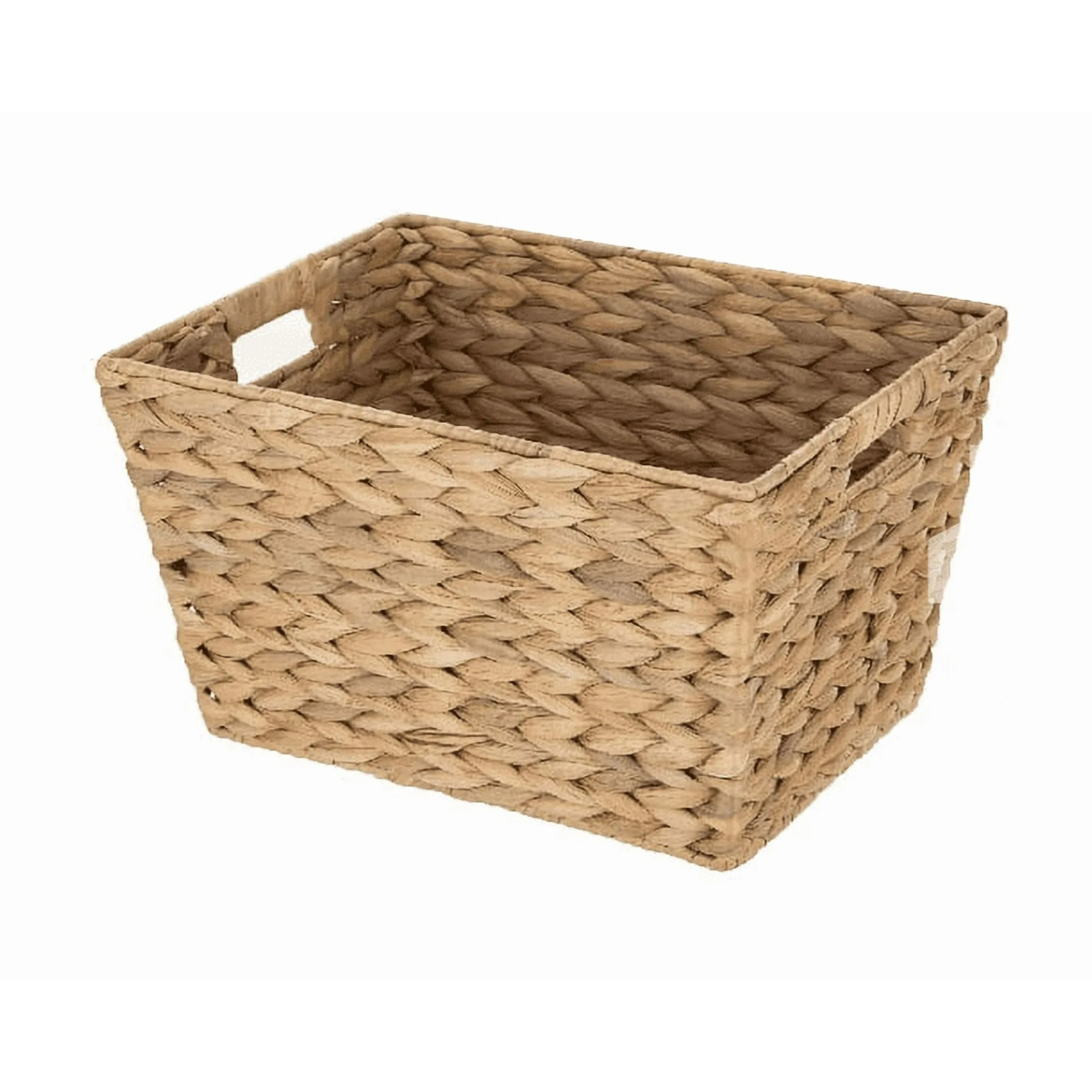 Better Homes & Gardens Large Water Hyacinth Decorative Storage Basket with Handles, 14 in x 11 in... | Walmart (US)