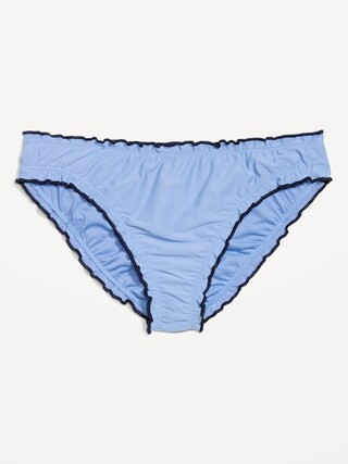 Mid-Rise Ruffle Trim Swim Bottoms | Old Navy (US)