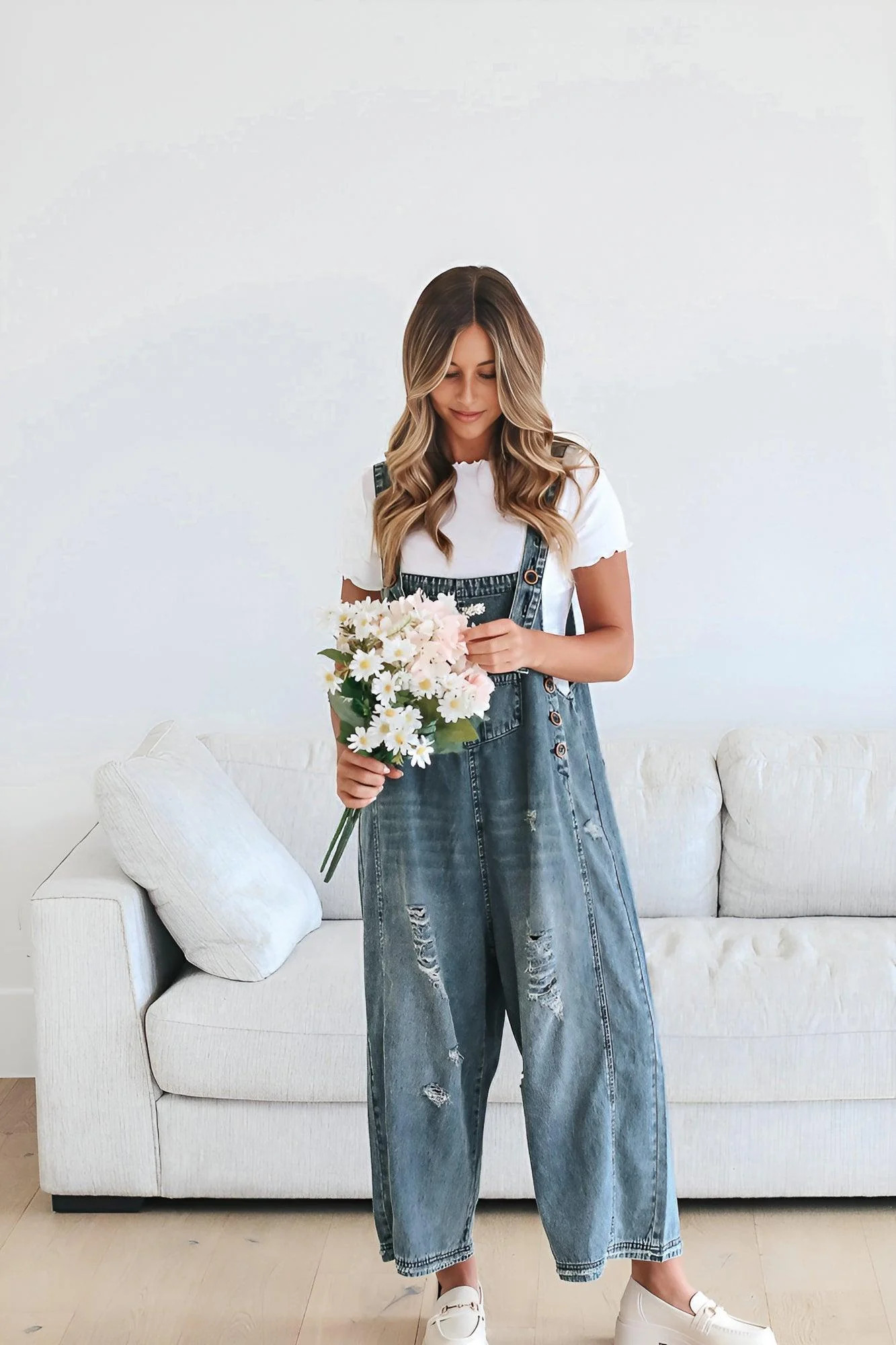 Frankie Denim Overalls S | FEHRNVI
